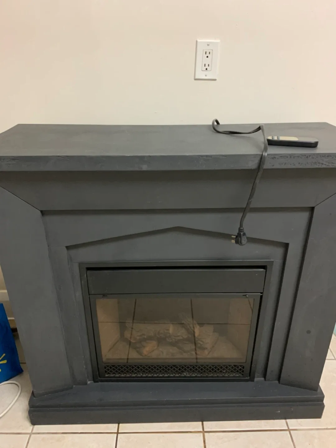Grey Electric Fireplace image indicator(2)