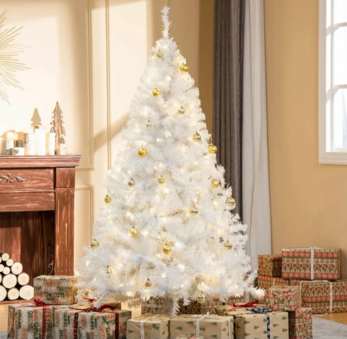 6ft White Artificial Christmas Tree thumbnail