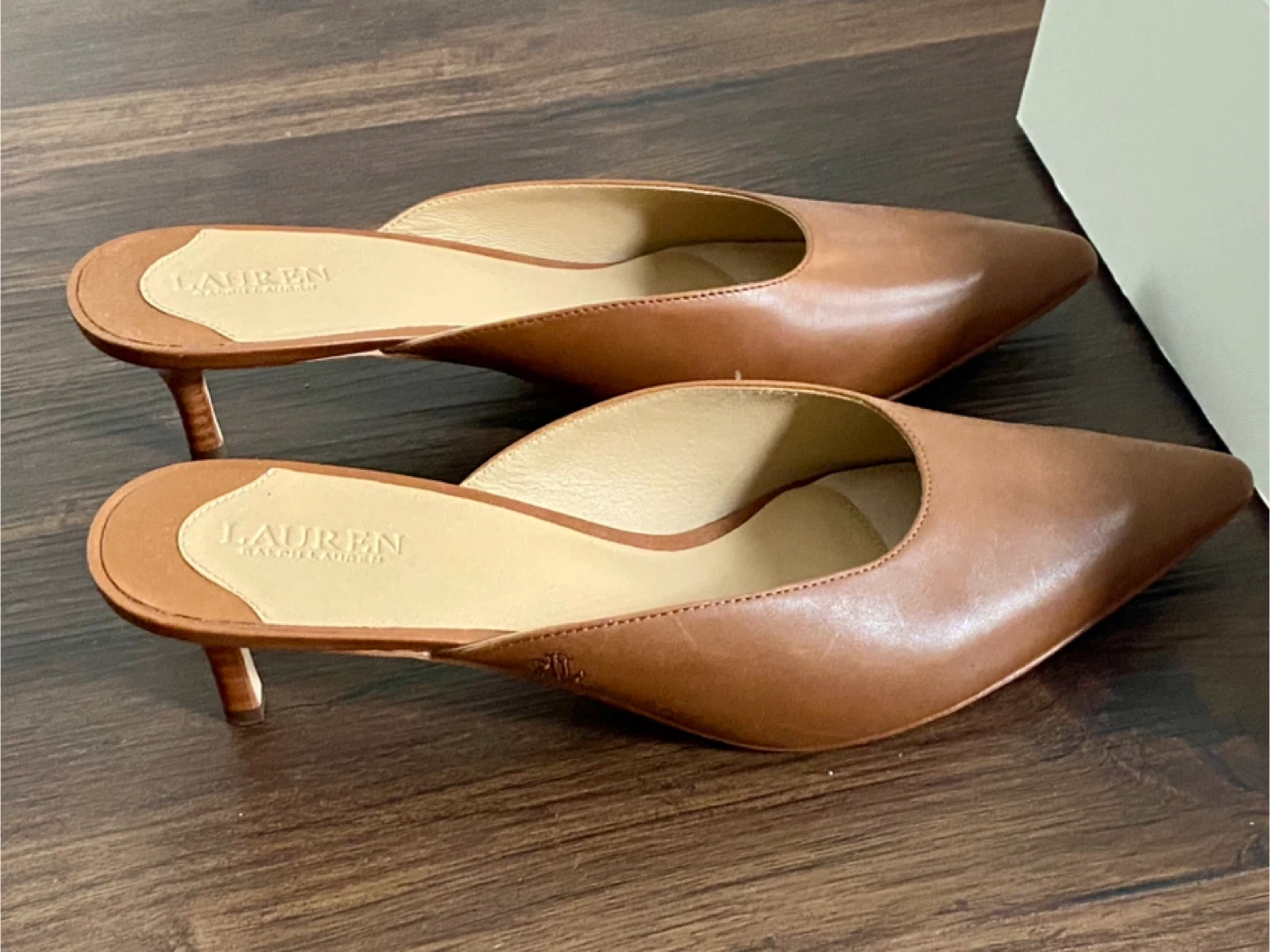 Lauren Ralph Lauren Brown Leather Mules - photo 2