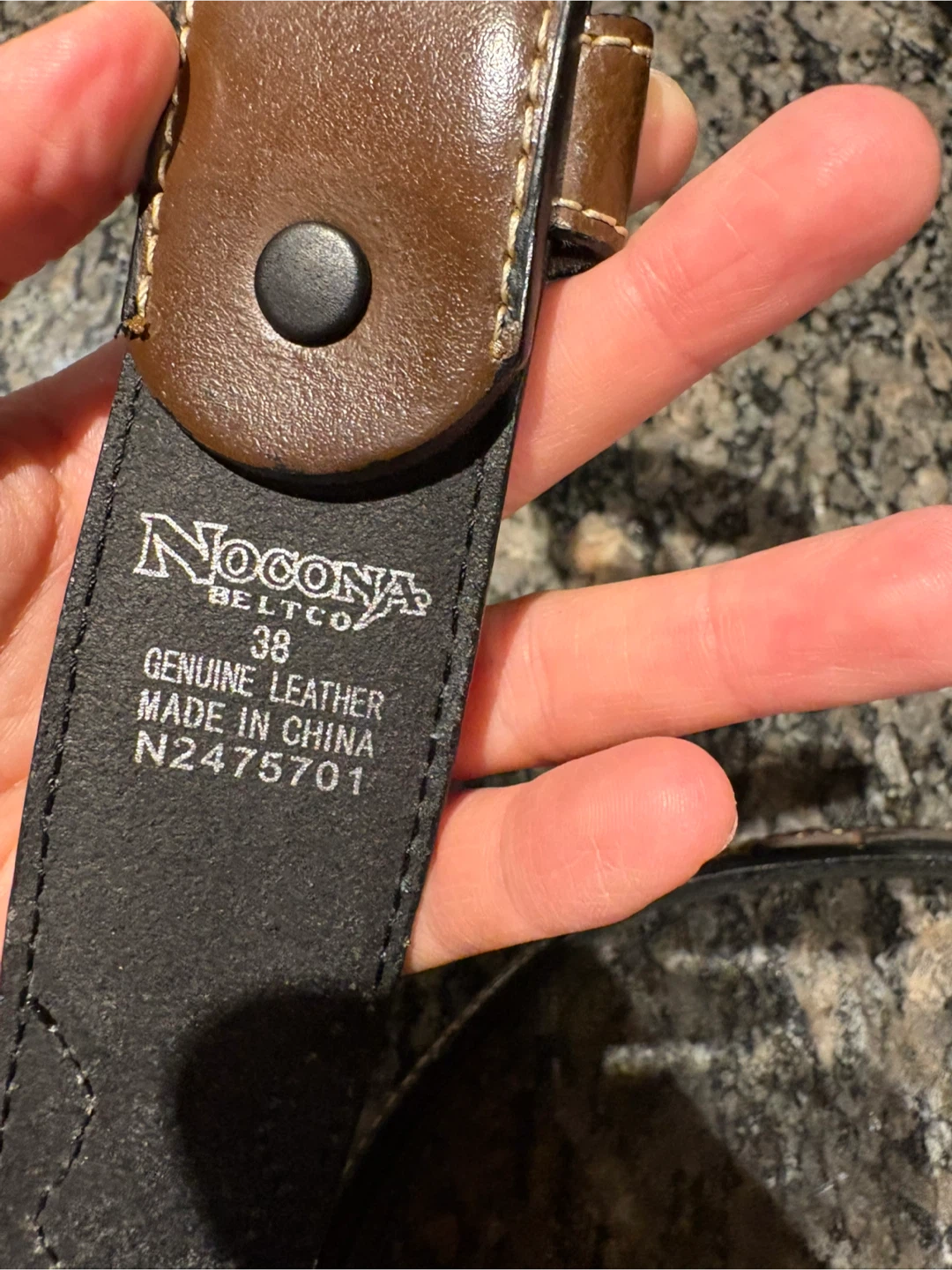 Nocona Belt Co. Leather Belt, Size 38 - photo 2