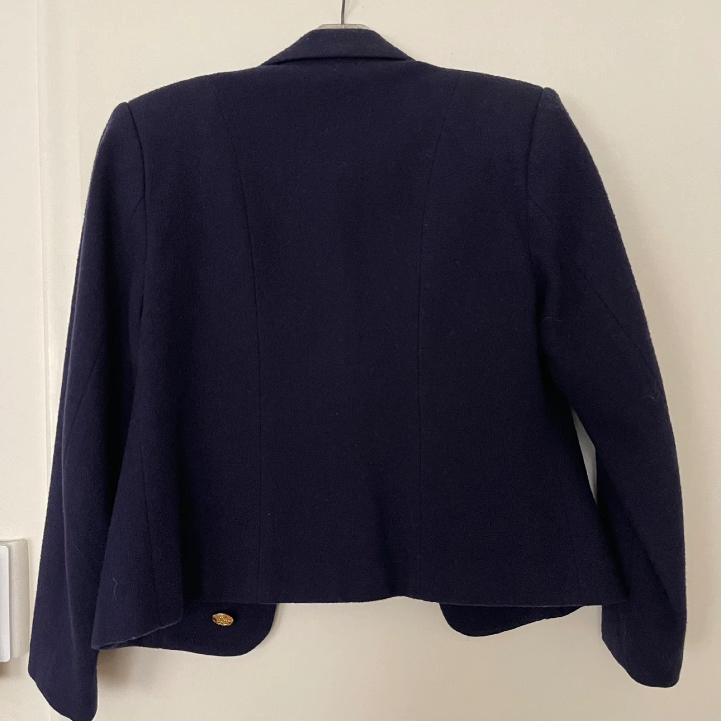 Vintage Wool Gold Button Royal Purple Blazer image indicator(4)