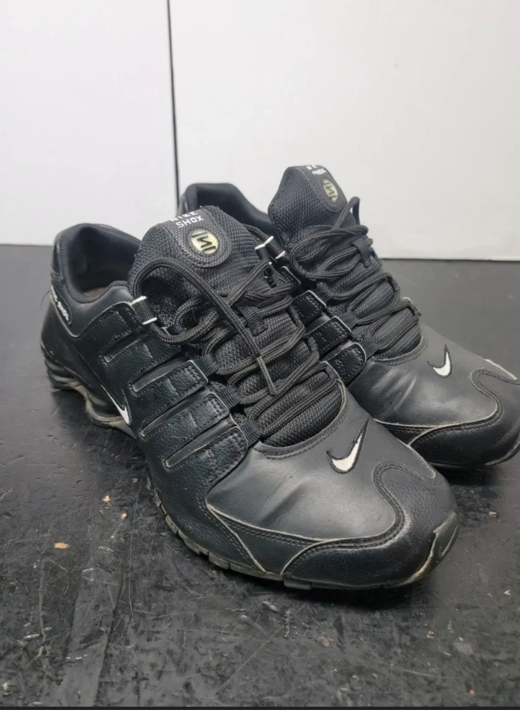 Nike Shox Black Leather Sneakers image indicator(2)