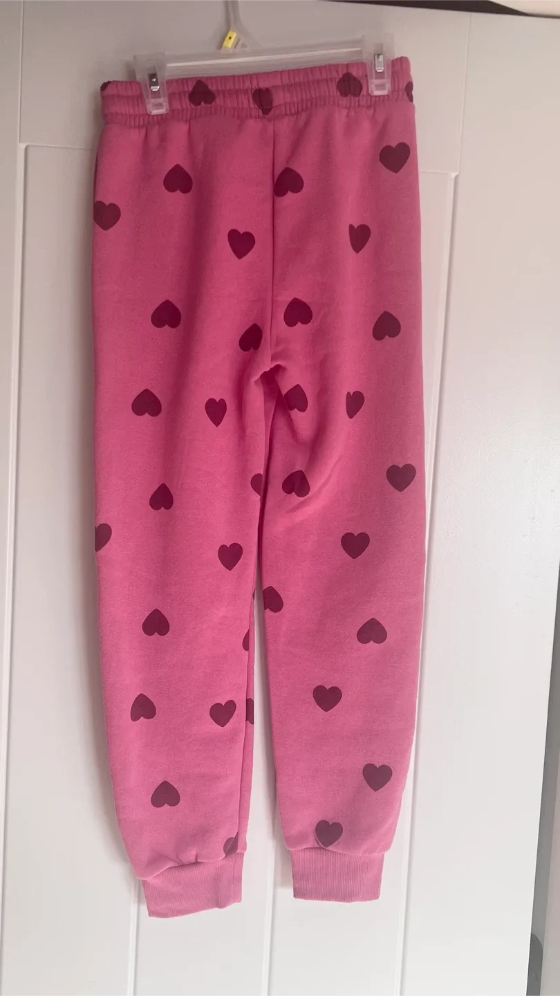 Pink Heart Pattern Sweatpants size ca 9-10 image indicator(2)