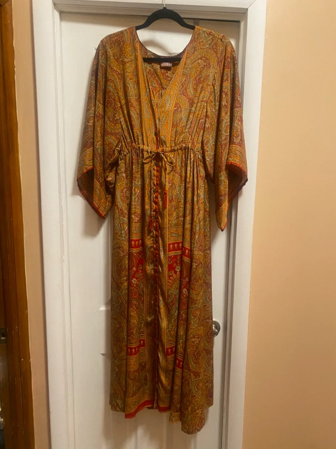 Silk Blend Kimono Style Dress thumbnail