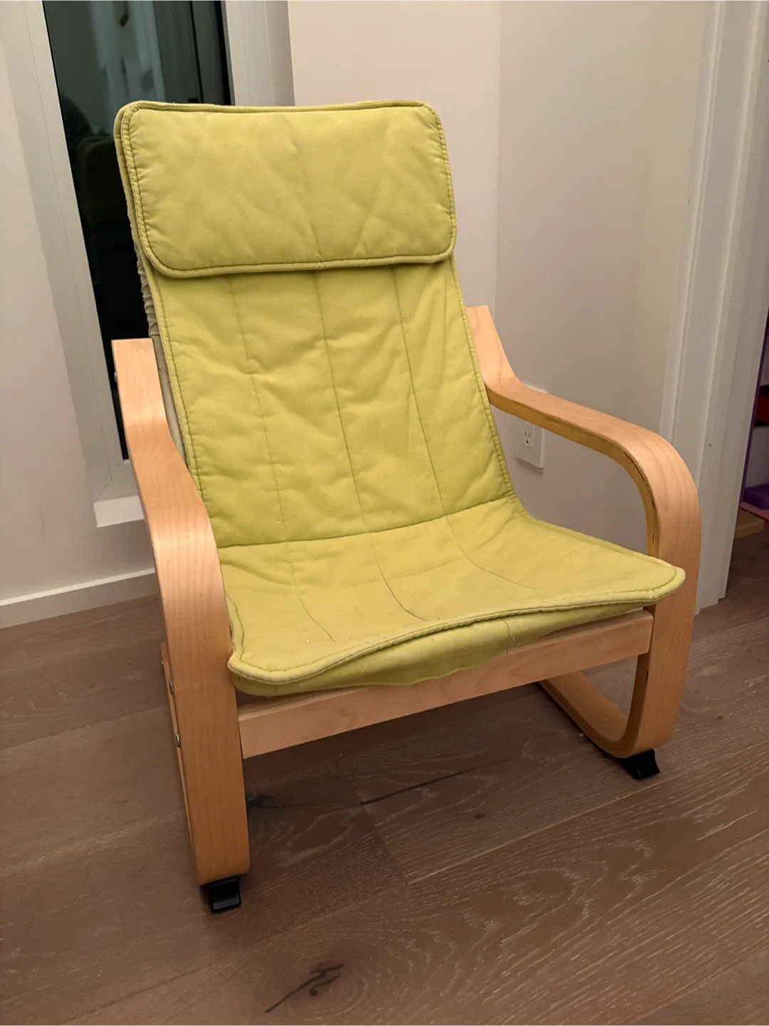 Kids Ikea Poang Chair - Light Green Cushion thumbnail