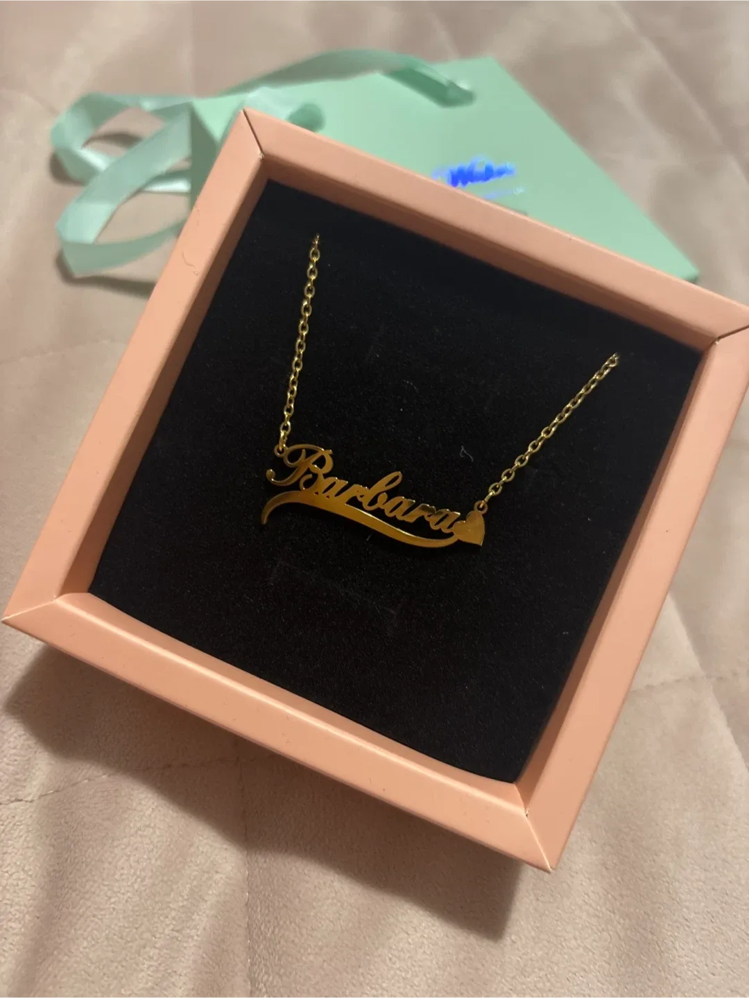 Custom Gold 'Barbara' Name Necklace thumbnail