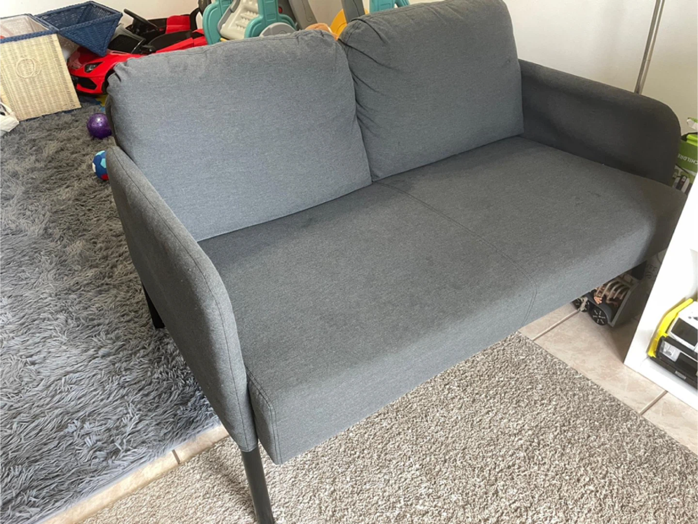 IKEA GLÖSTAD Loveseat, Knisa Dark Gray