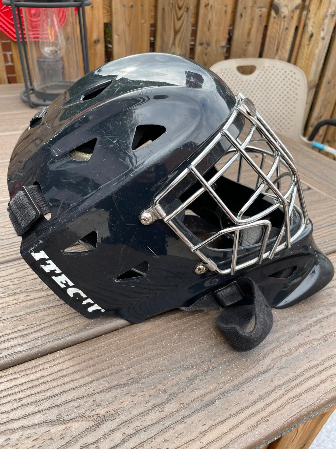 Itech Goalie Mask - Black thumbnail
