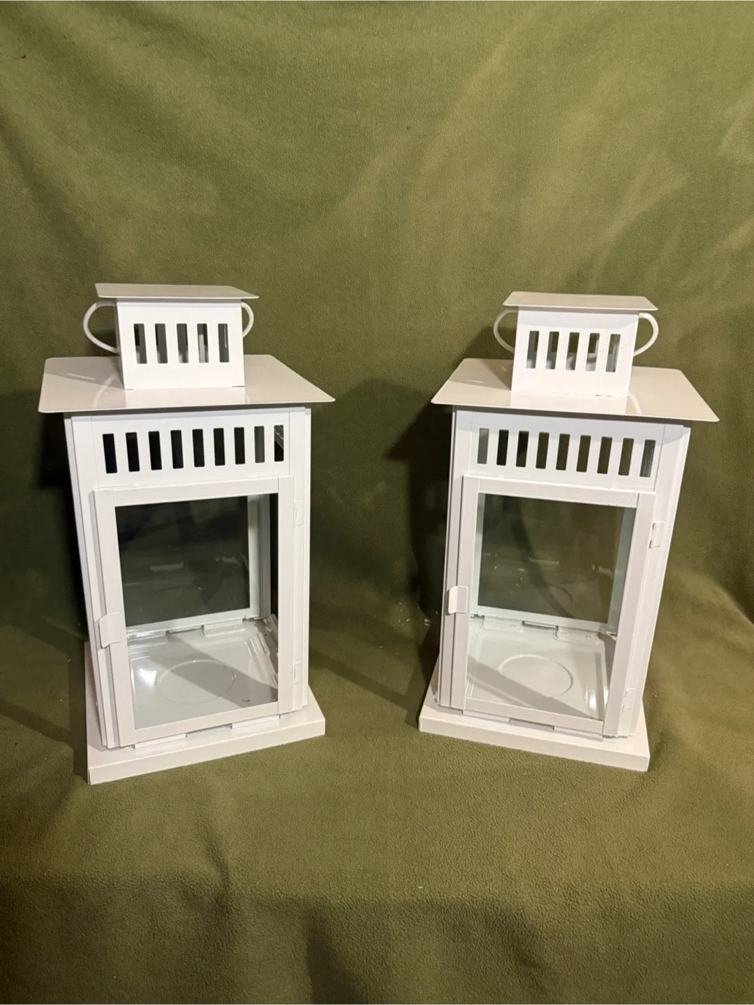 Large White Candle Lanterns thumbnail
