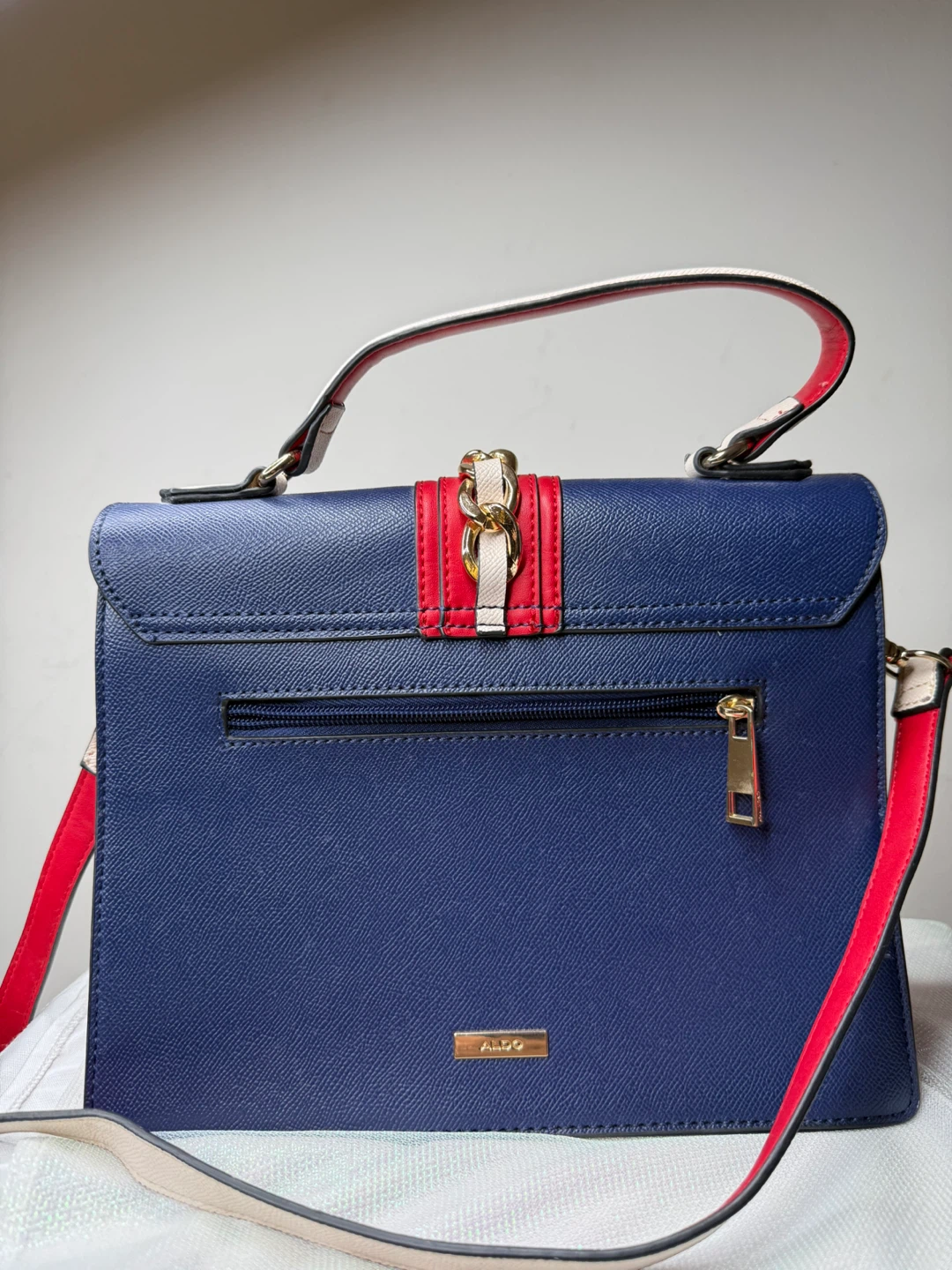 ALDO Handbag - Blue, Red & White - photo 4