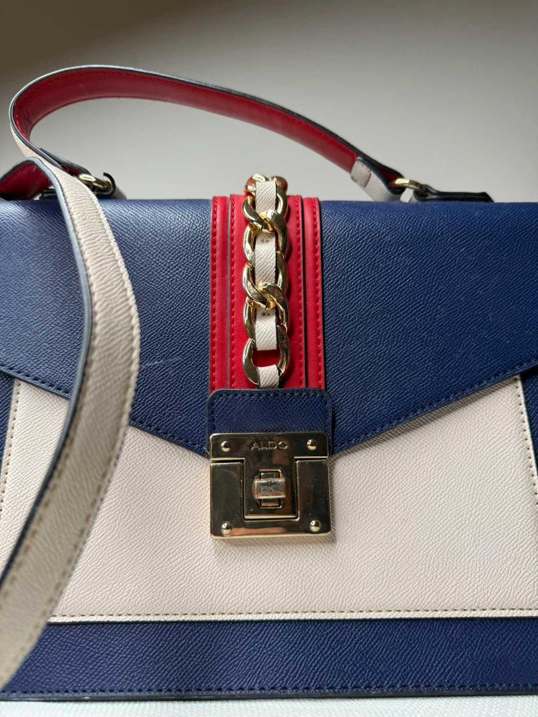 ALDO Handbag - Blue, Red & White - photo 2