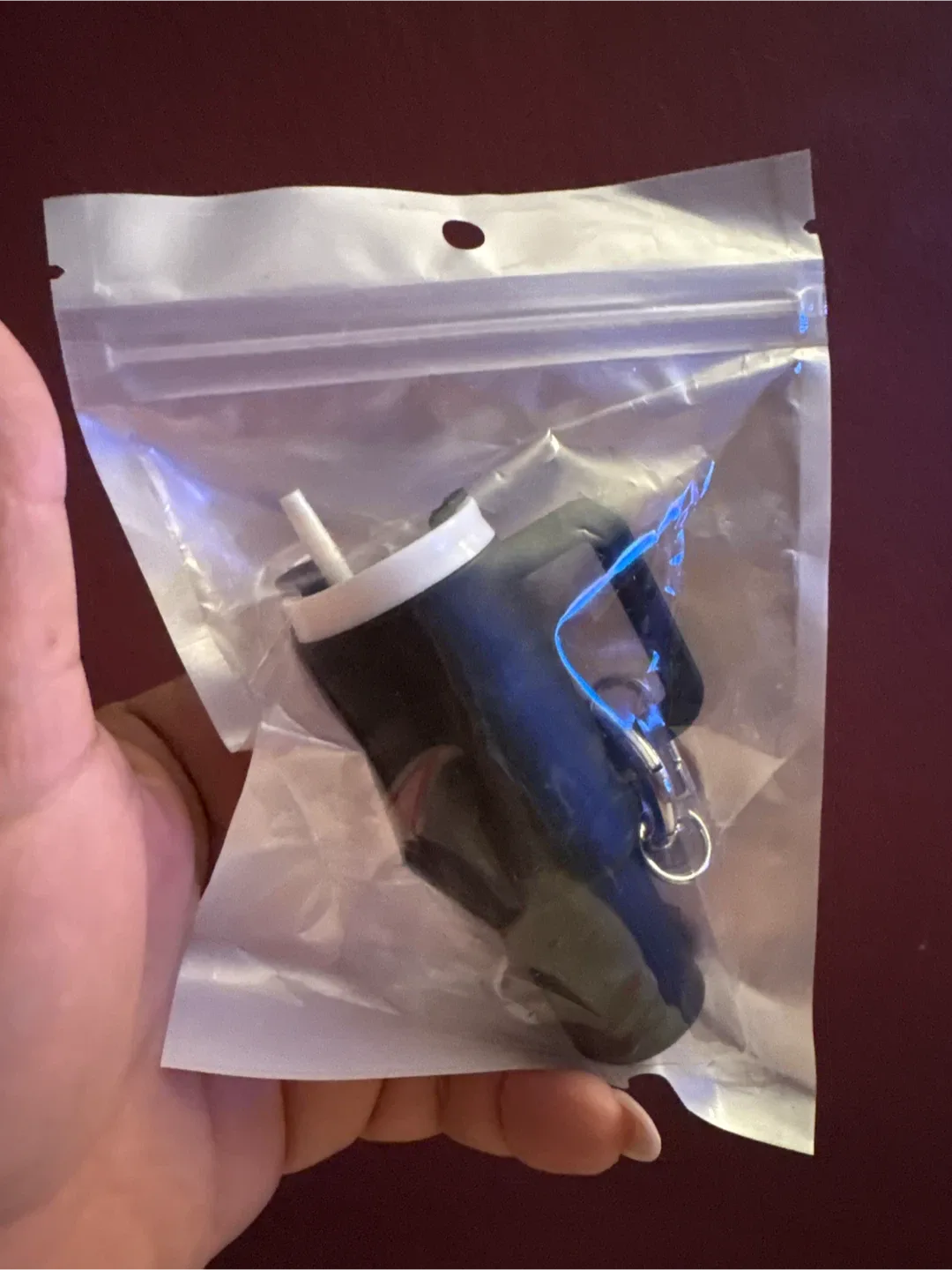 New Mini Stanley Tumbler Keychain - Black thumbnail