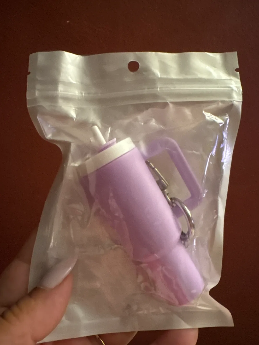 New Miniature Stanley Tumbler Keychain - Purple thumbnail