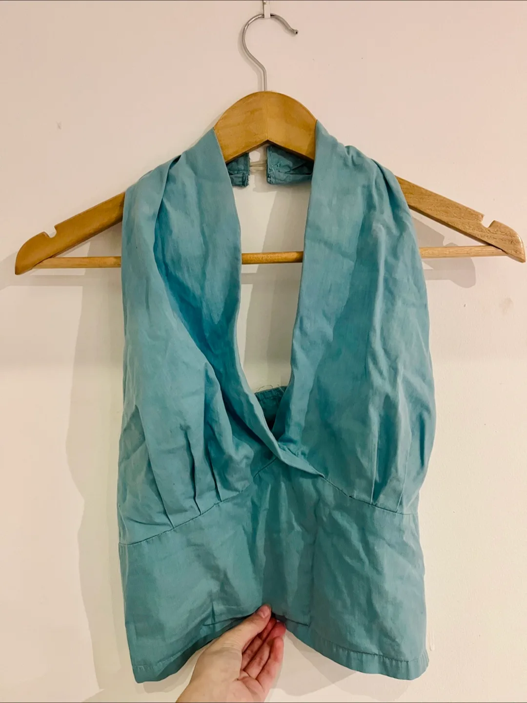 Vintage 70s Blue Halter Top thumbnail