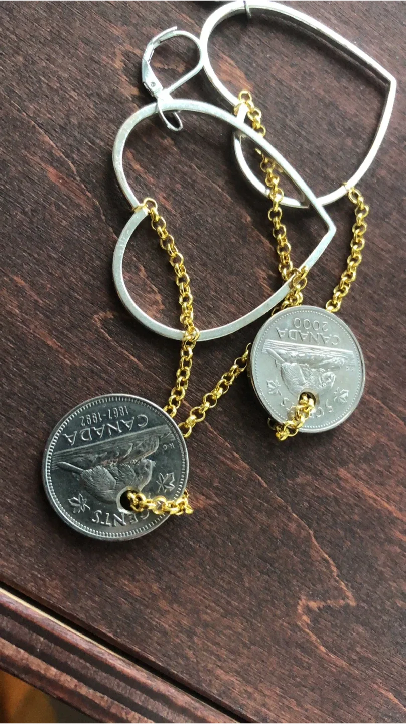 Big Handmade Coin Dangle Earrings image indicator(3)