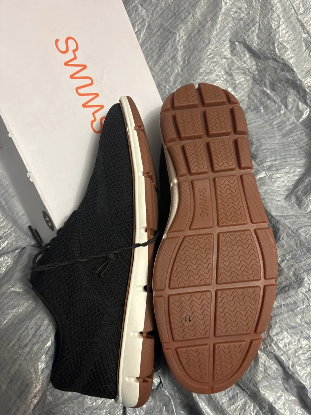 SWIMS Breeze Knit Oxford Shoes - Black, Size 11 image indicator(2)