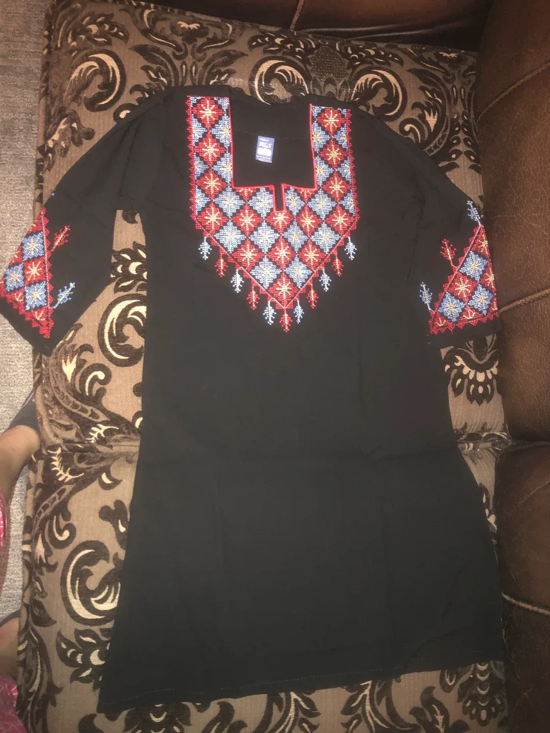 Black Embroidered Dress image indicator(3)