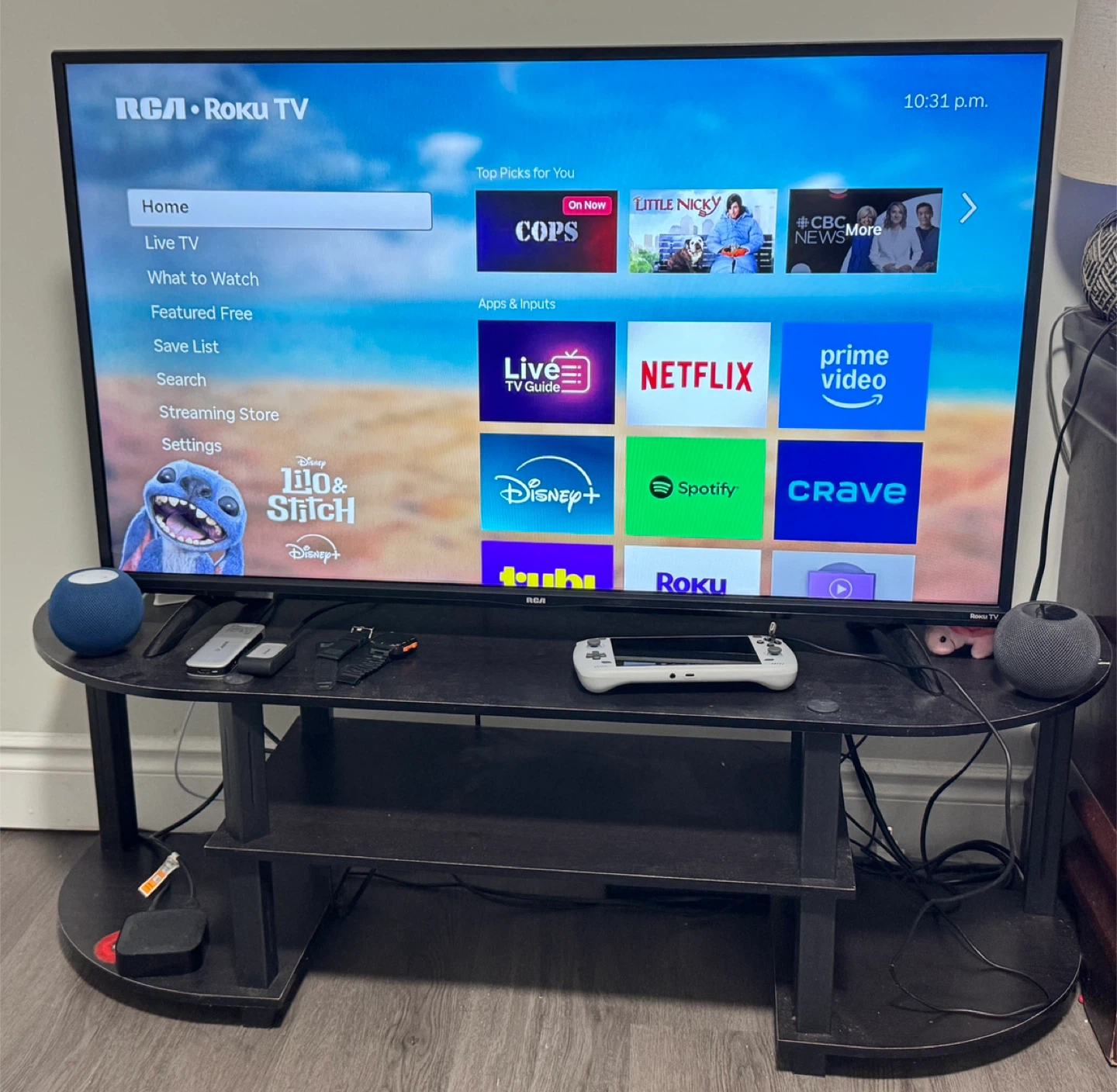 RCA-Roku Smart TV + TV Stand/Table