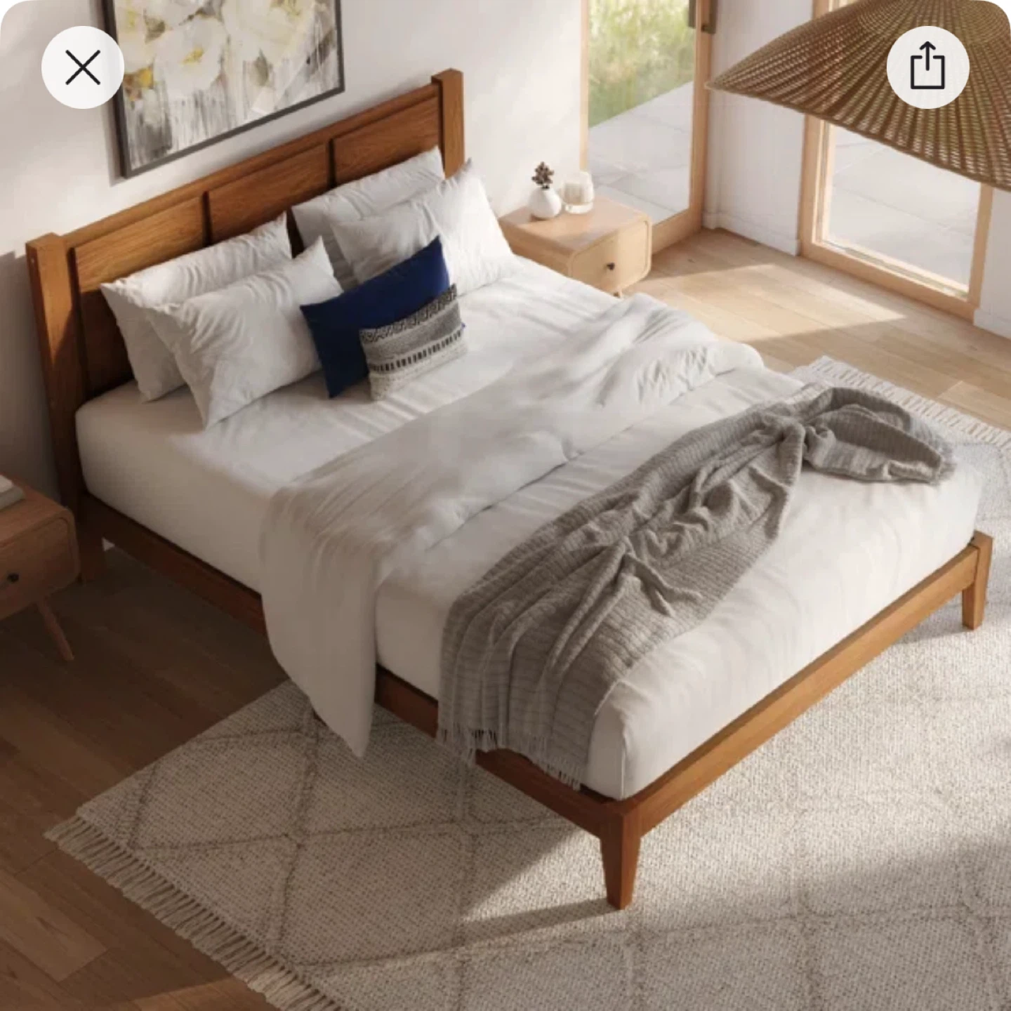 Kelly Clarkson Home Ariana Queen Solid Wood Bed Frame - photo 2