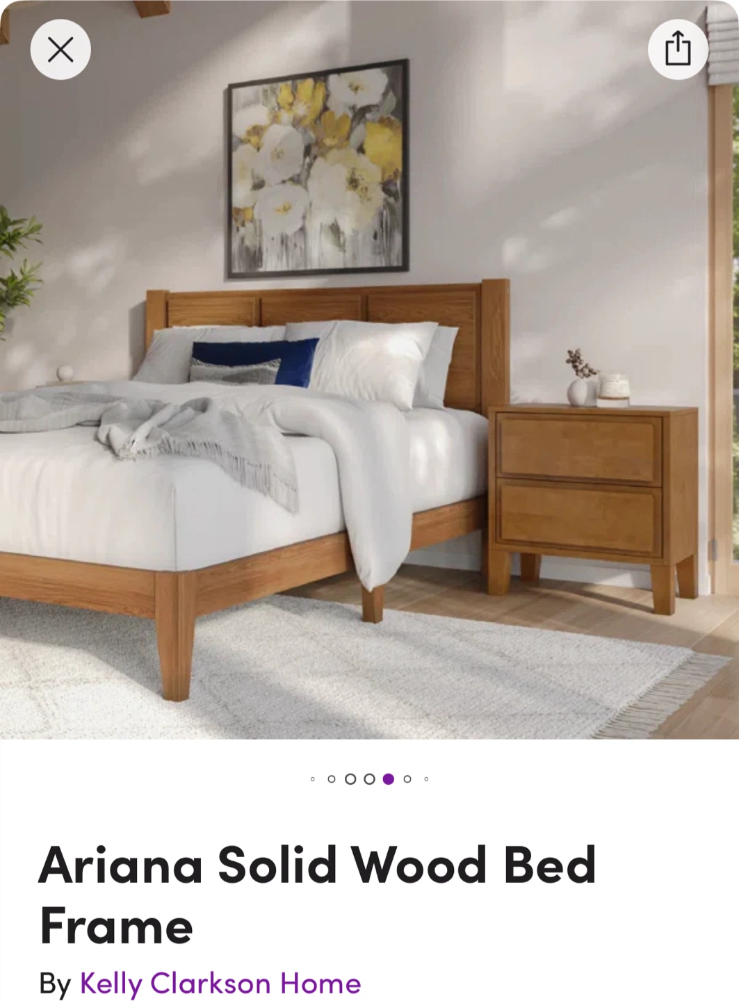 Kelly Clarkson Home Ariana Queen Solid Wood Bed Frame - photo 4