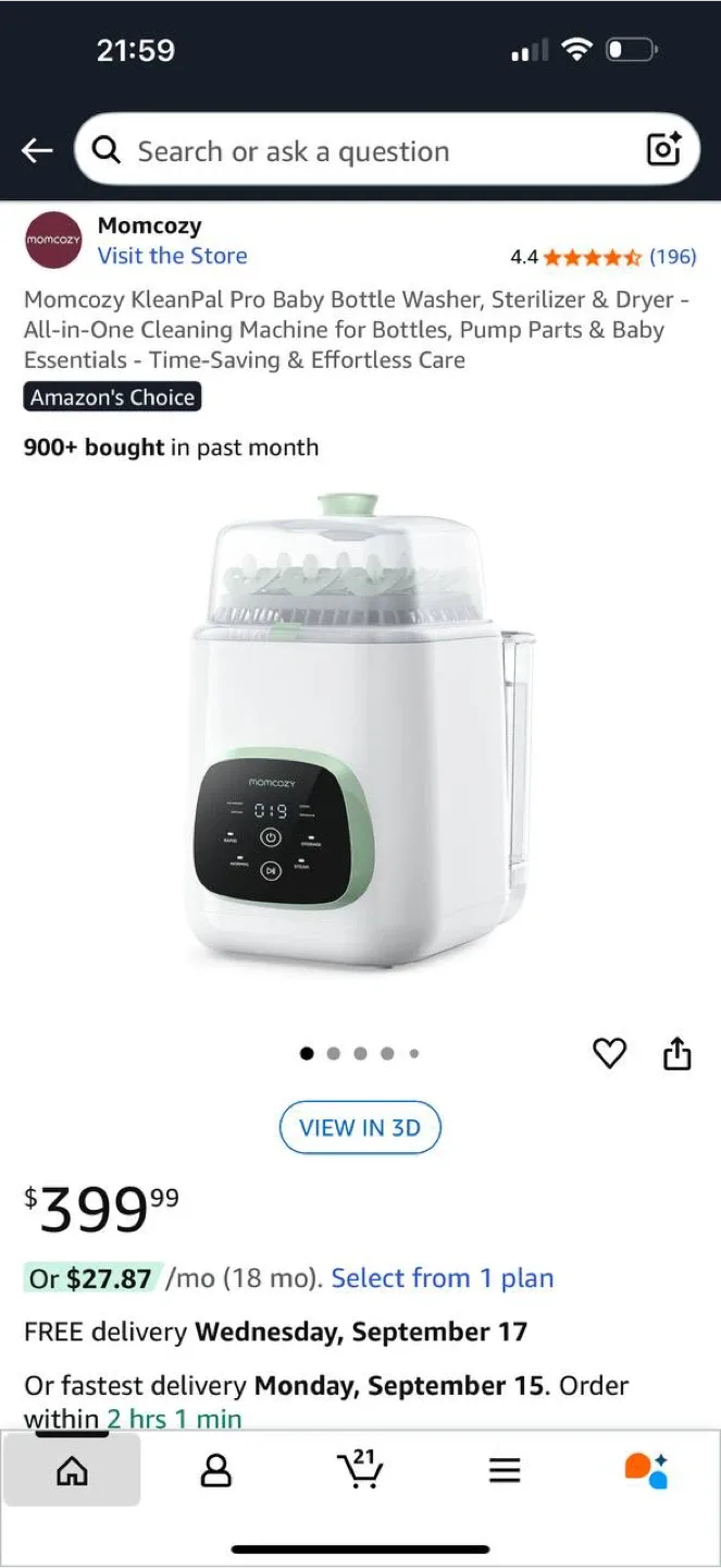 Momcozy KleanPal Pro Baby Bottle Washer, Sterilizer & Dryer image indicator(6)