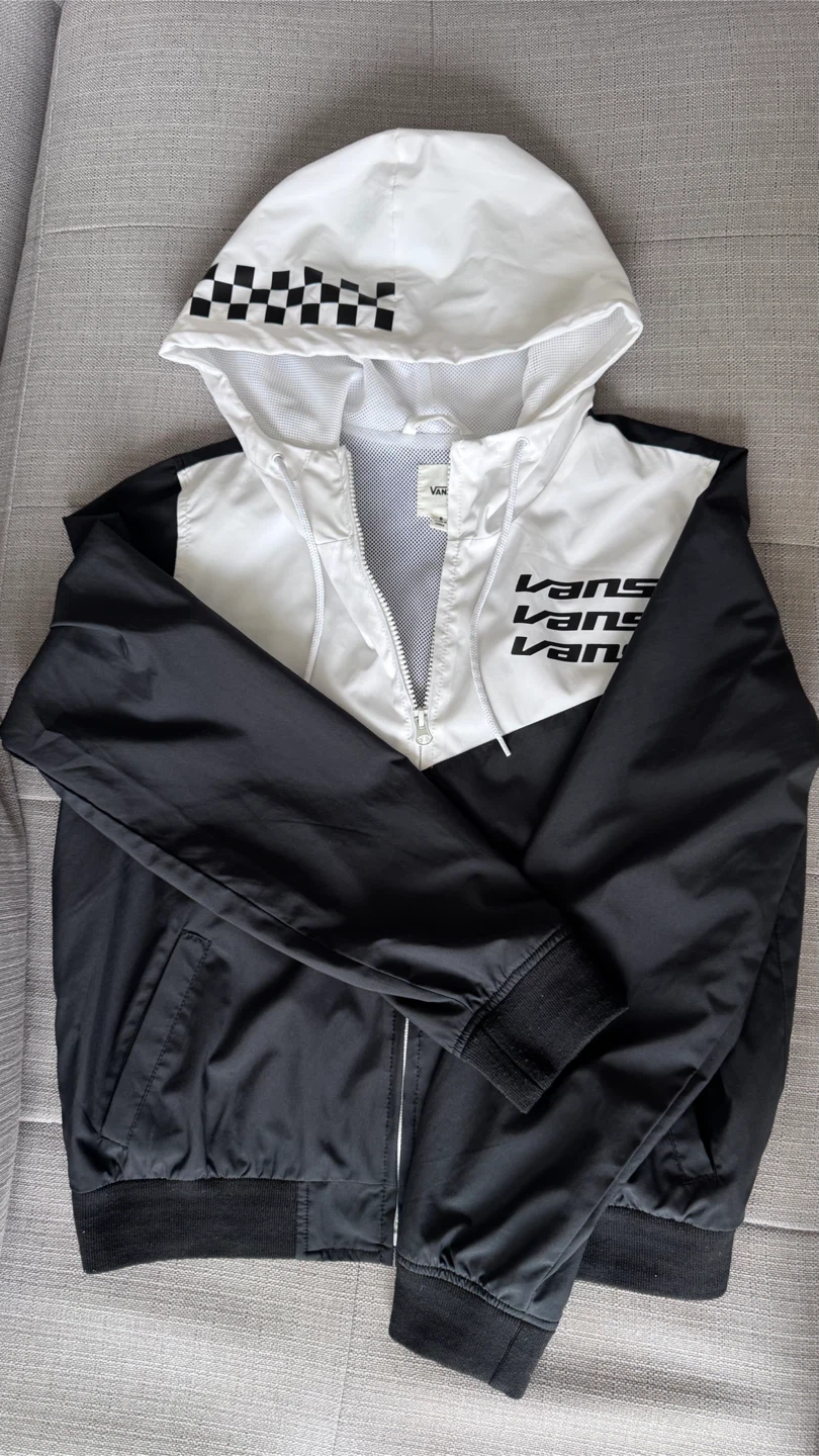 Vans Black & White Hooded Jacket -Women S