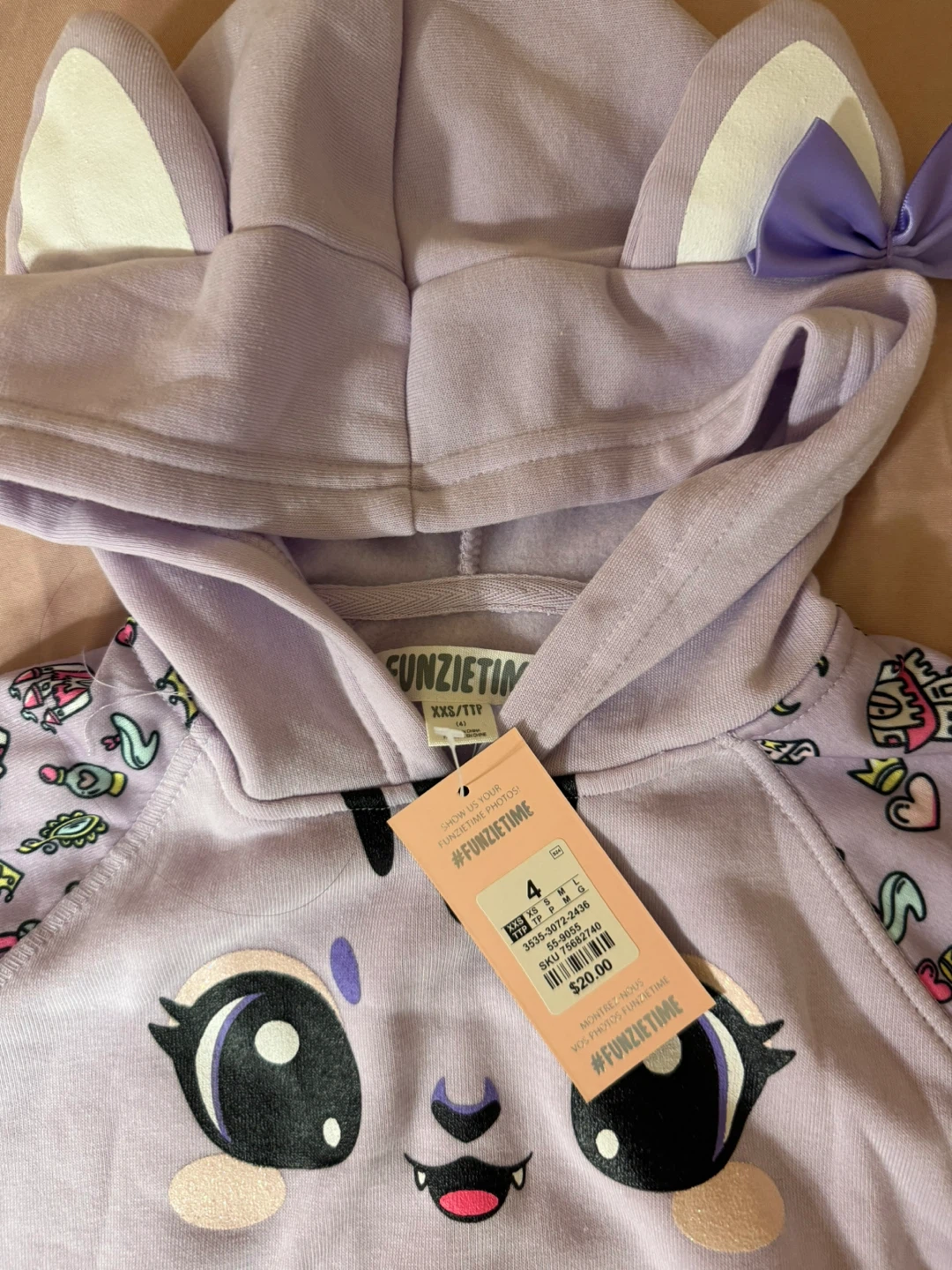 3 items Funzzie Time Hoodie Size 4 and mickey mouse fleece set - photo 5