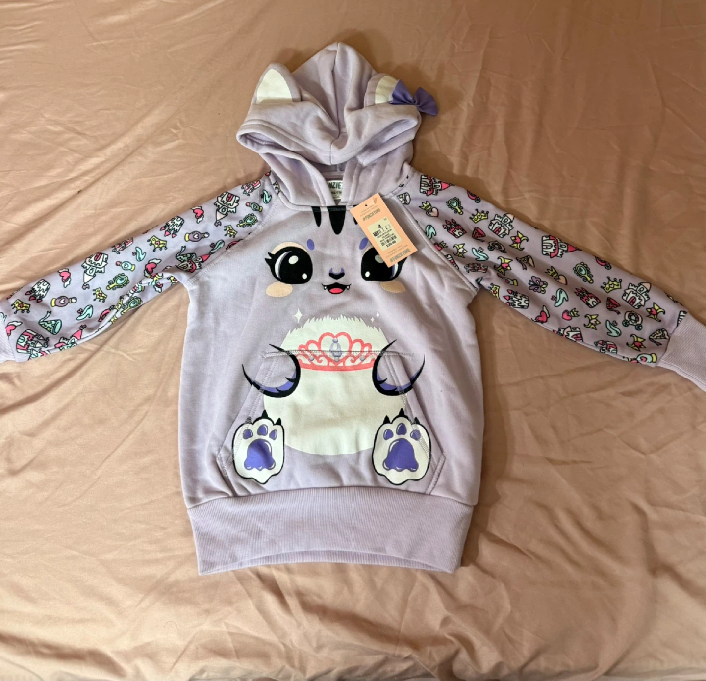 3 items Funzzie Time Hoodie Size 4 and mickey mouse fleece set - photo 4