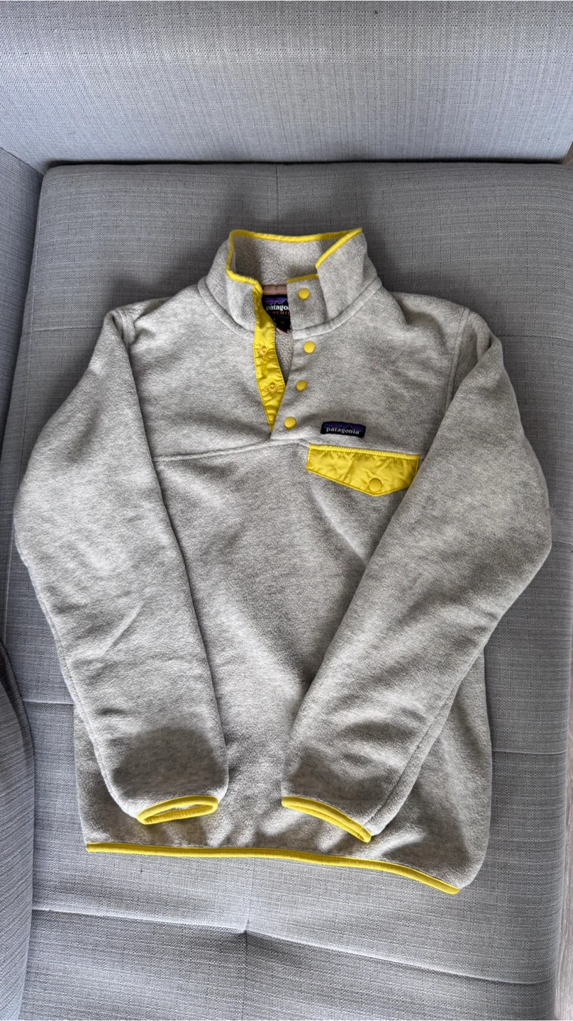 Patagonia Snap T Fleece Pullover - Grey/Yellow