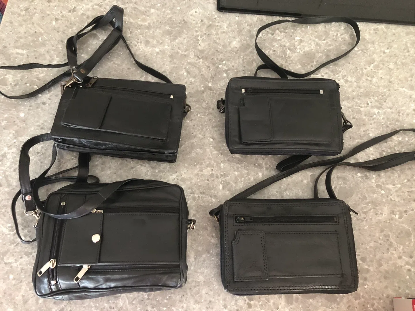 Leather Crossbody Bags - Black image indicator(2)