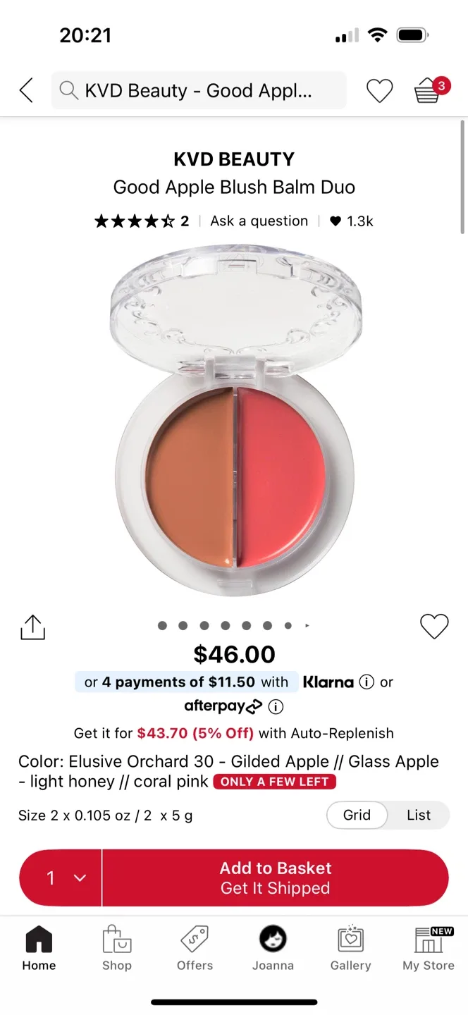 New KVD Beauty Good Apple Blush Balm Duo - Elusive Orchard 30 image indicator(4)