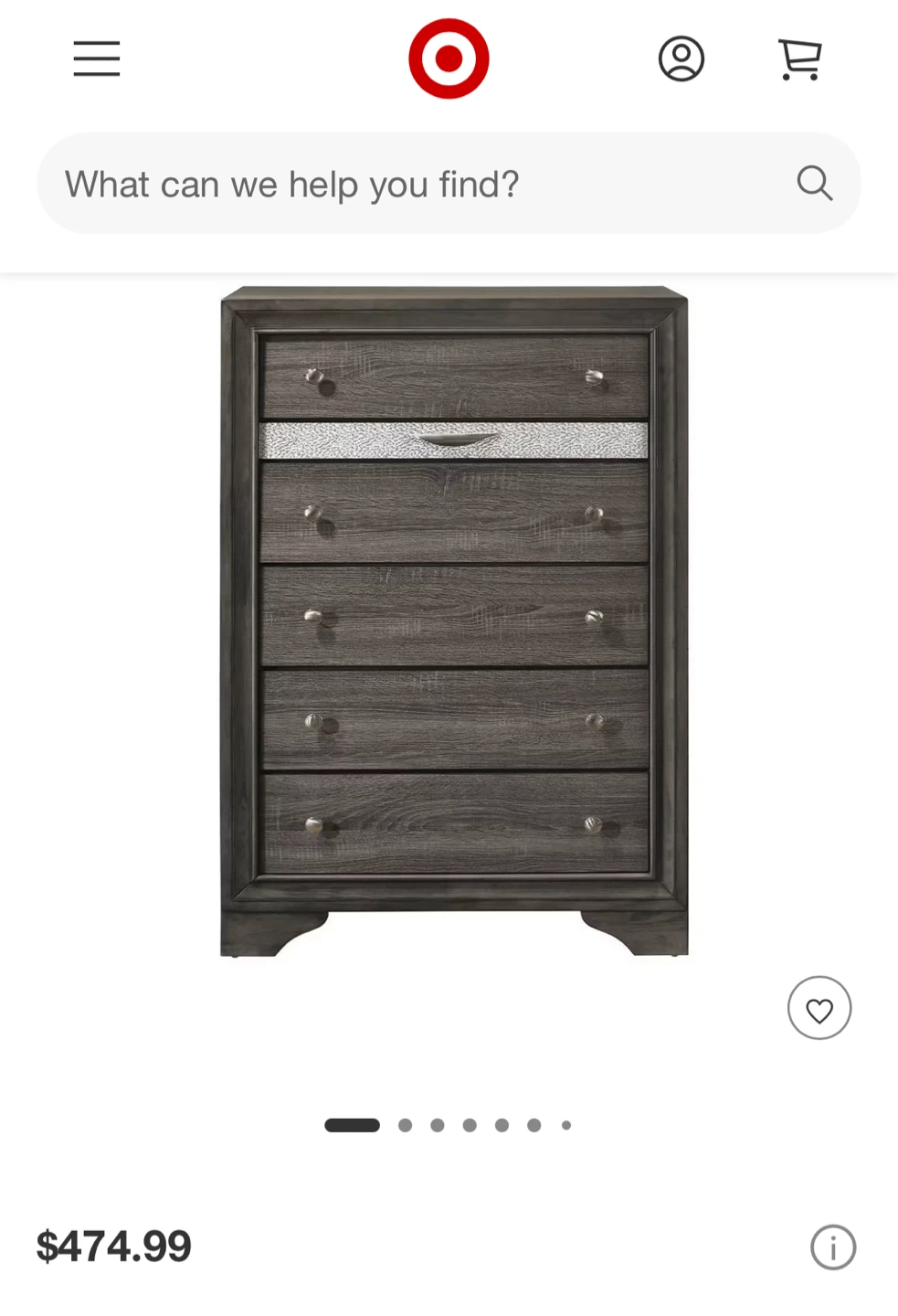 Bedroom Drawers Wardrobe - Gray Wood - photo 3