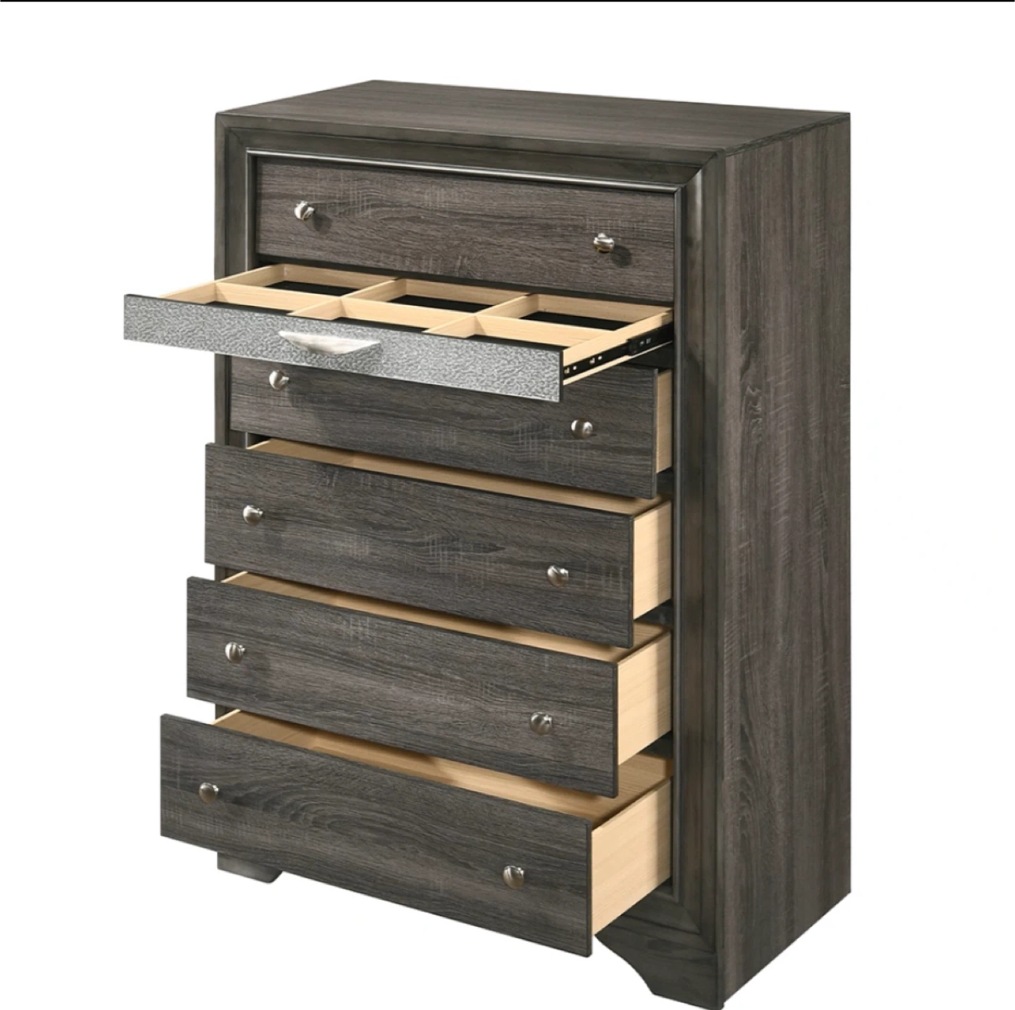Bedroom Drawers Wardrobe - Gray Wood - photo 2