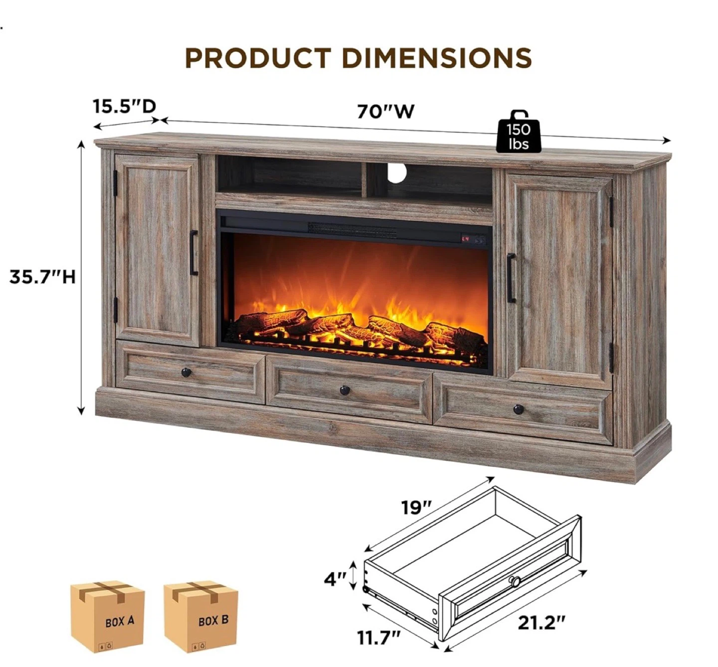 Fire place tv stand - photo 2