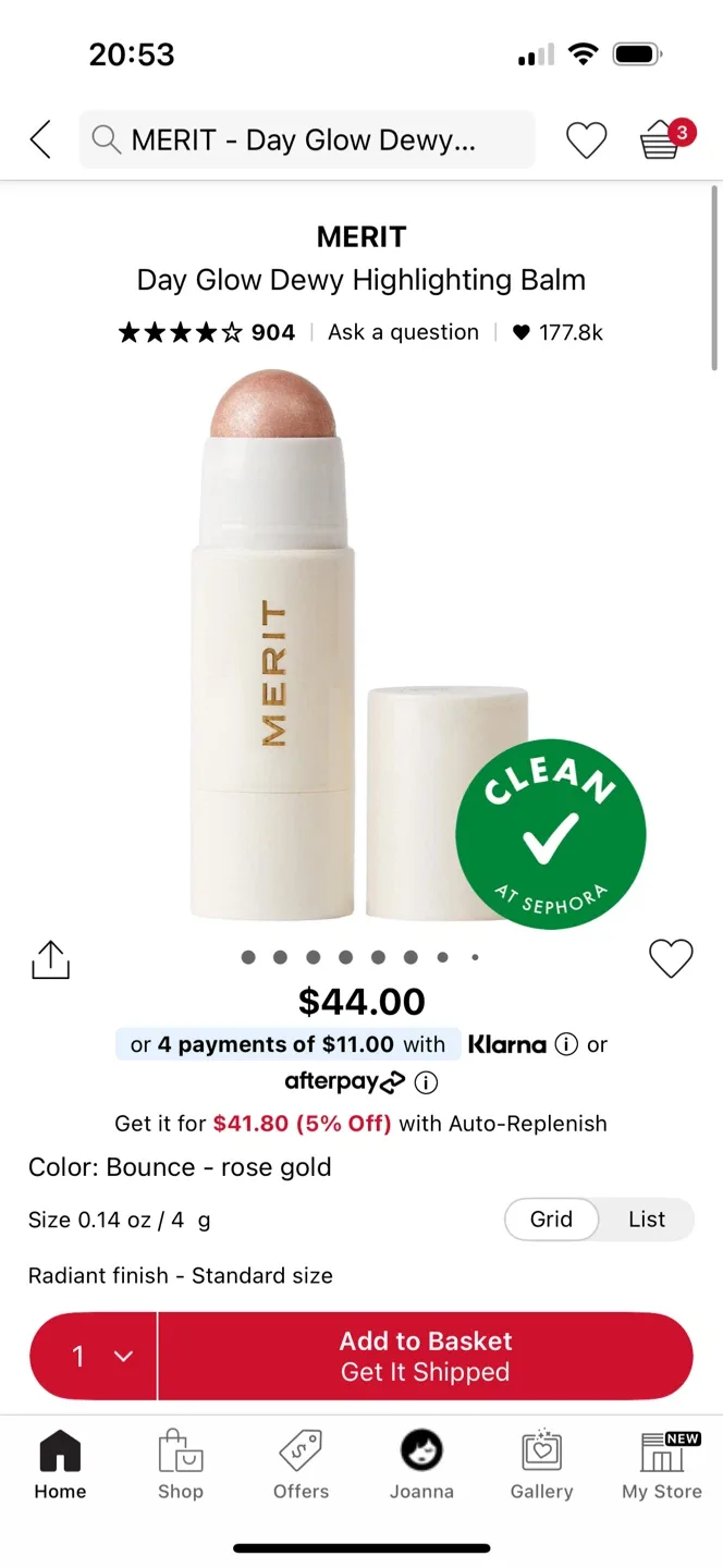 New MERIT Day Glow Dewy Highlighting Balm - Bounce image indicator(4)