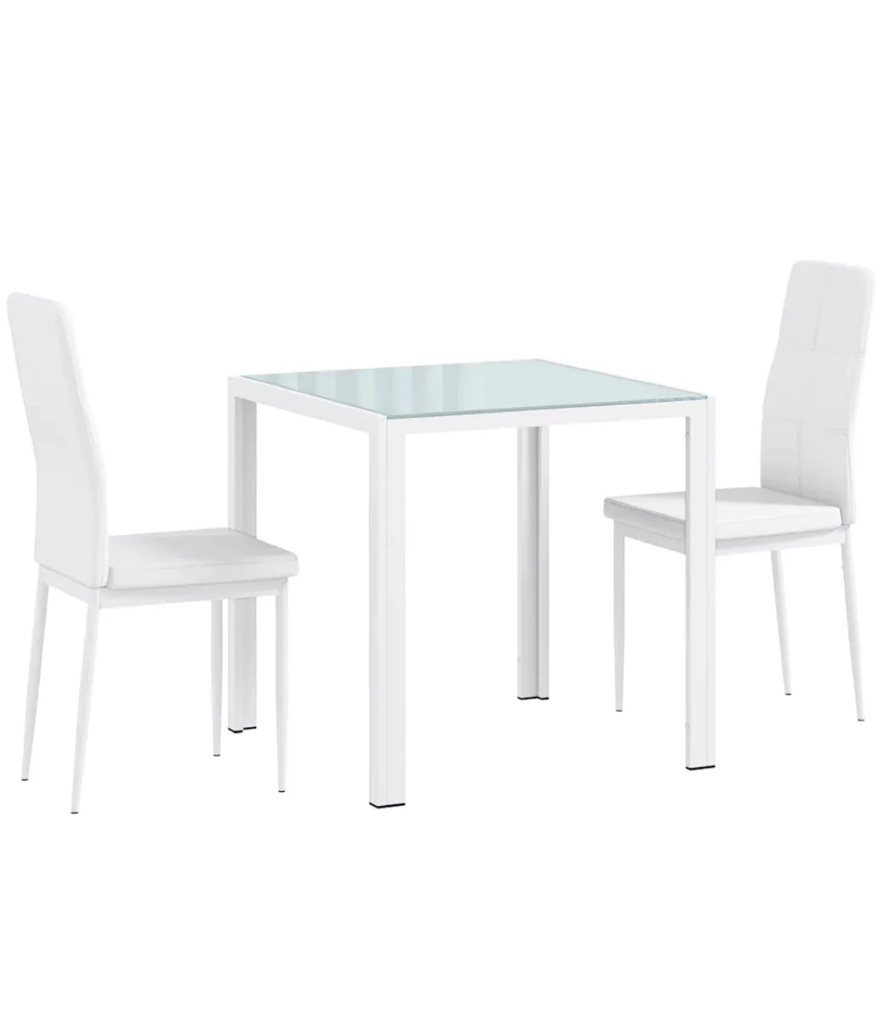 New Modern Dining Table Set with 2 Chairs - White - photo 2