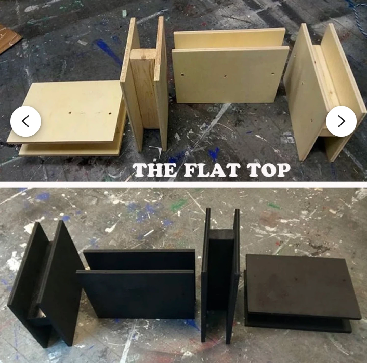 Set of 4 black wood risers for IKEA Malm bed