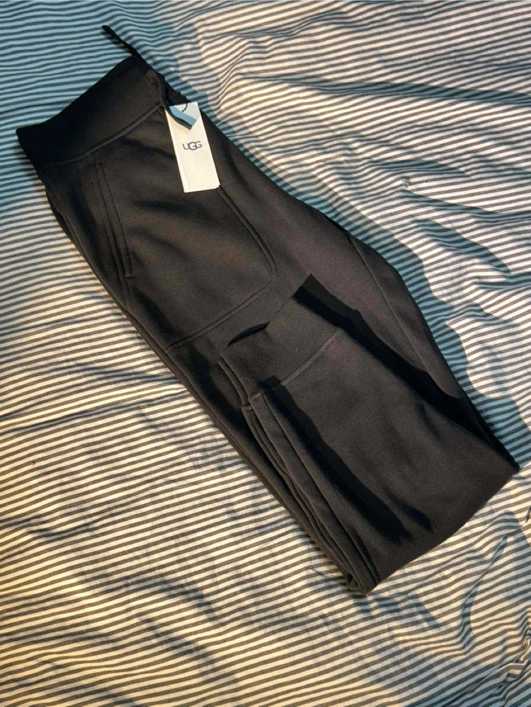 New UGG Black Fleece Jogger Pants S Size - photo 3