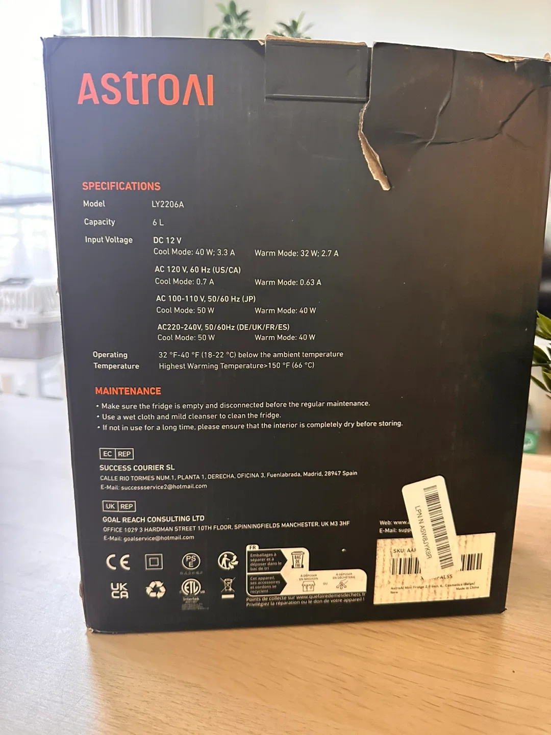 AstroAI Mini Fridge 6L - White image indicator(5)