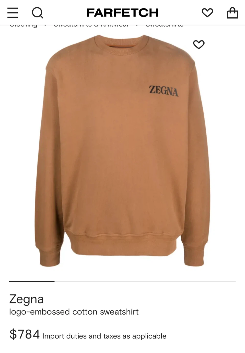 Zegna Logo-Embossed Cotton Sweatshirt, Brown - photo 4