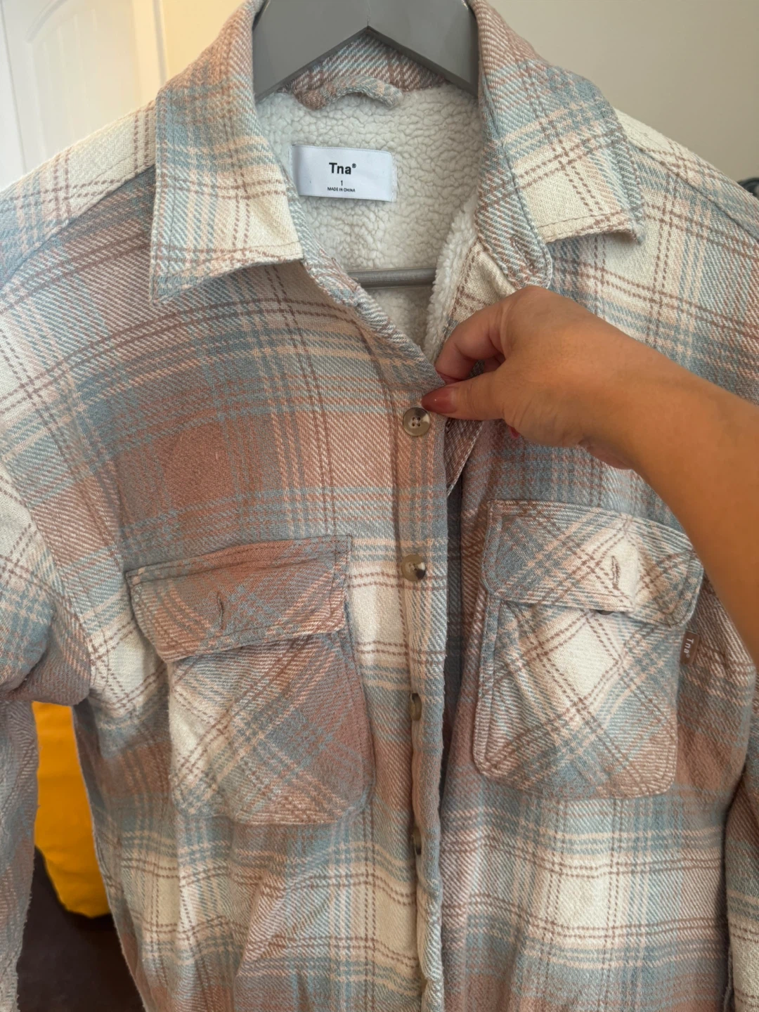 Tna Plaid Shirt Jacket - Size S - photo 3