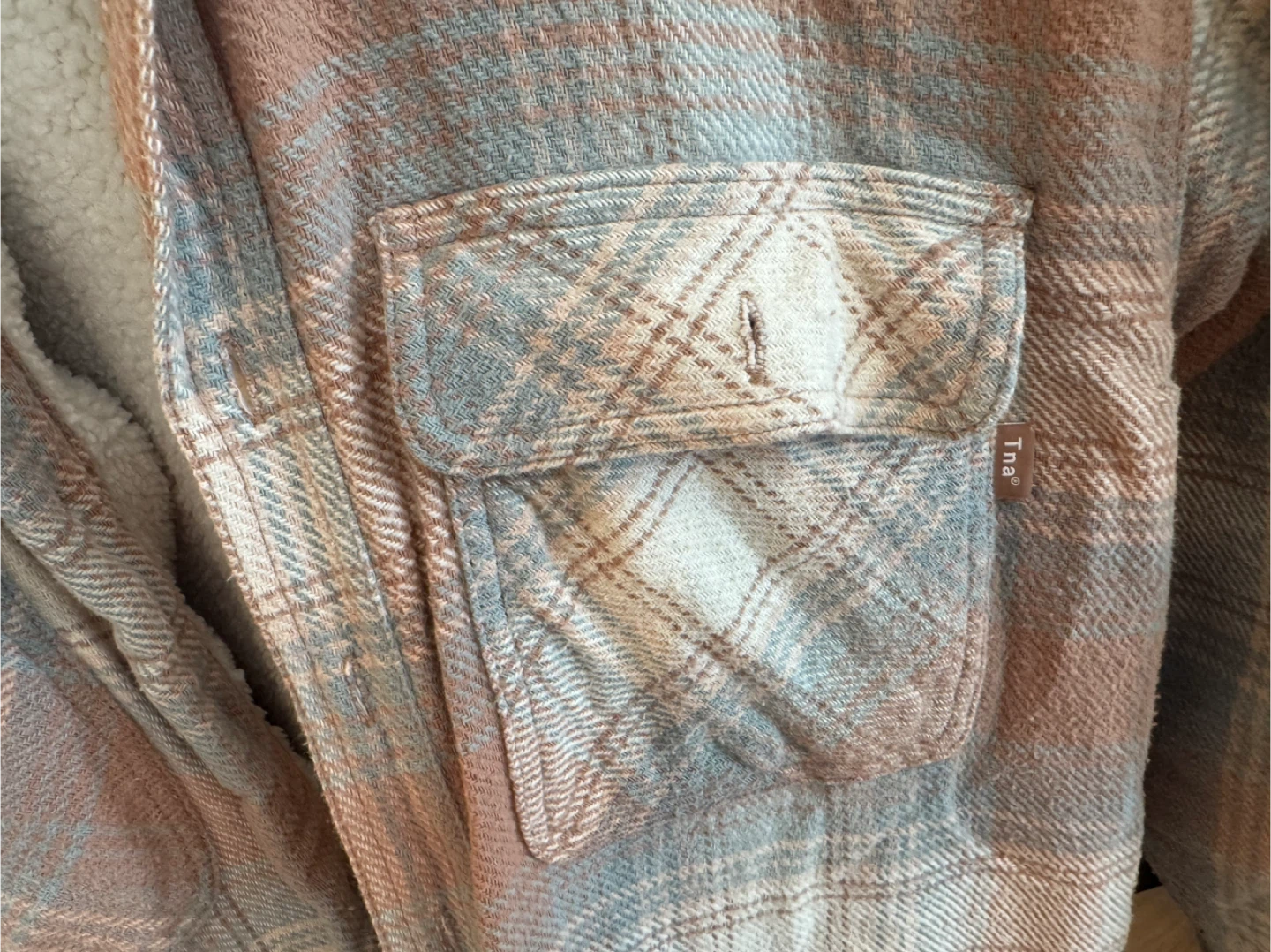 Tna Plaid Shirt Jacket - Size S - photo 4