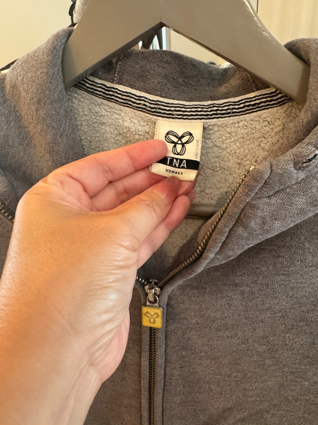 TNA Grey Zip-Up Hoodie - XSmall - photo 3