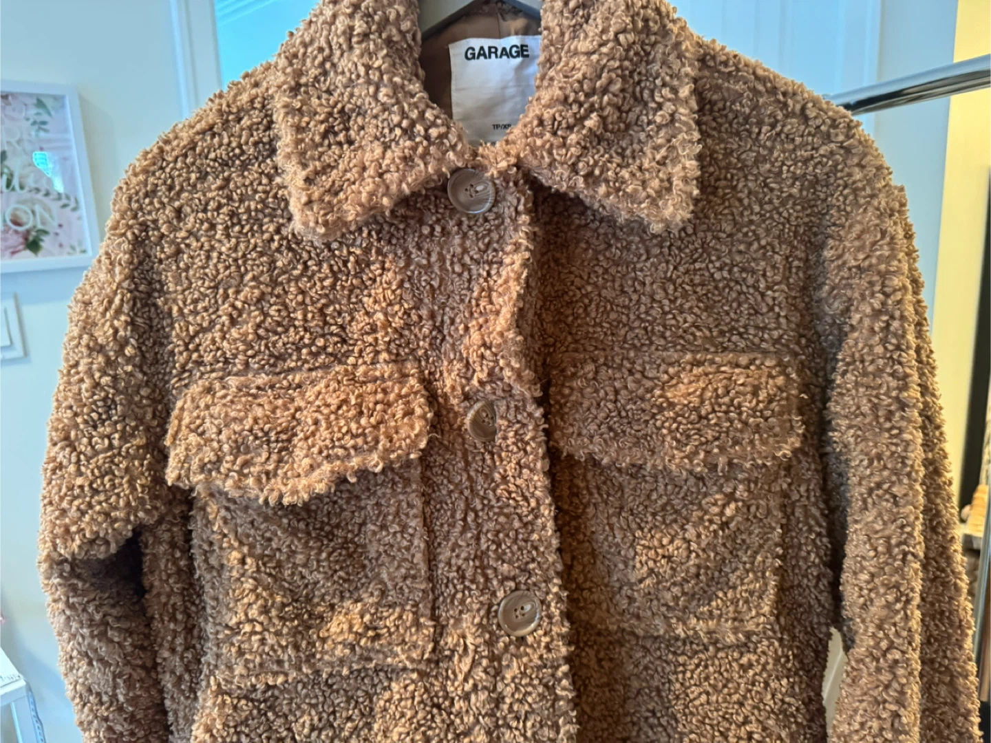 Garage Brown Teddy Jacket - Size XS - photo 2