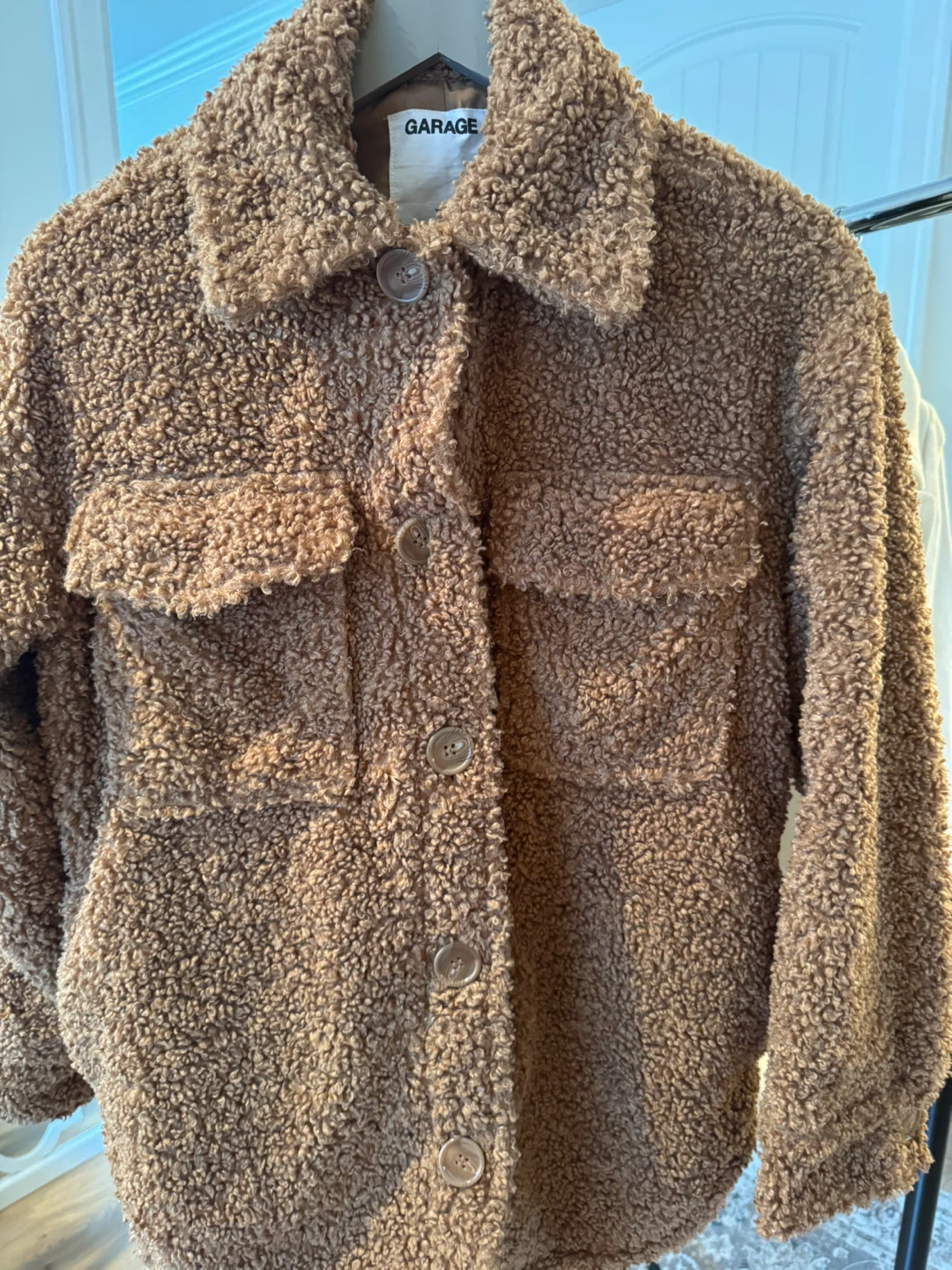 Garage Brown Teddy Jacket - Size XS