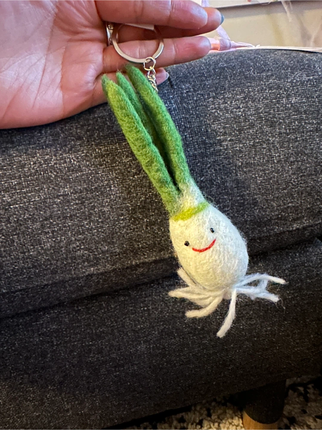 Green Onion Keychain