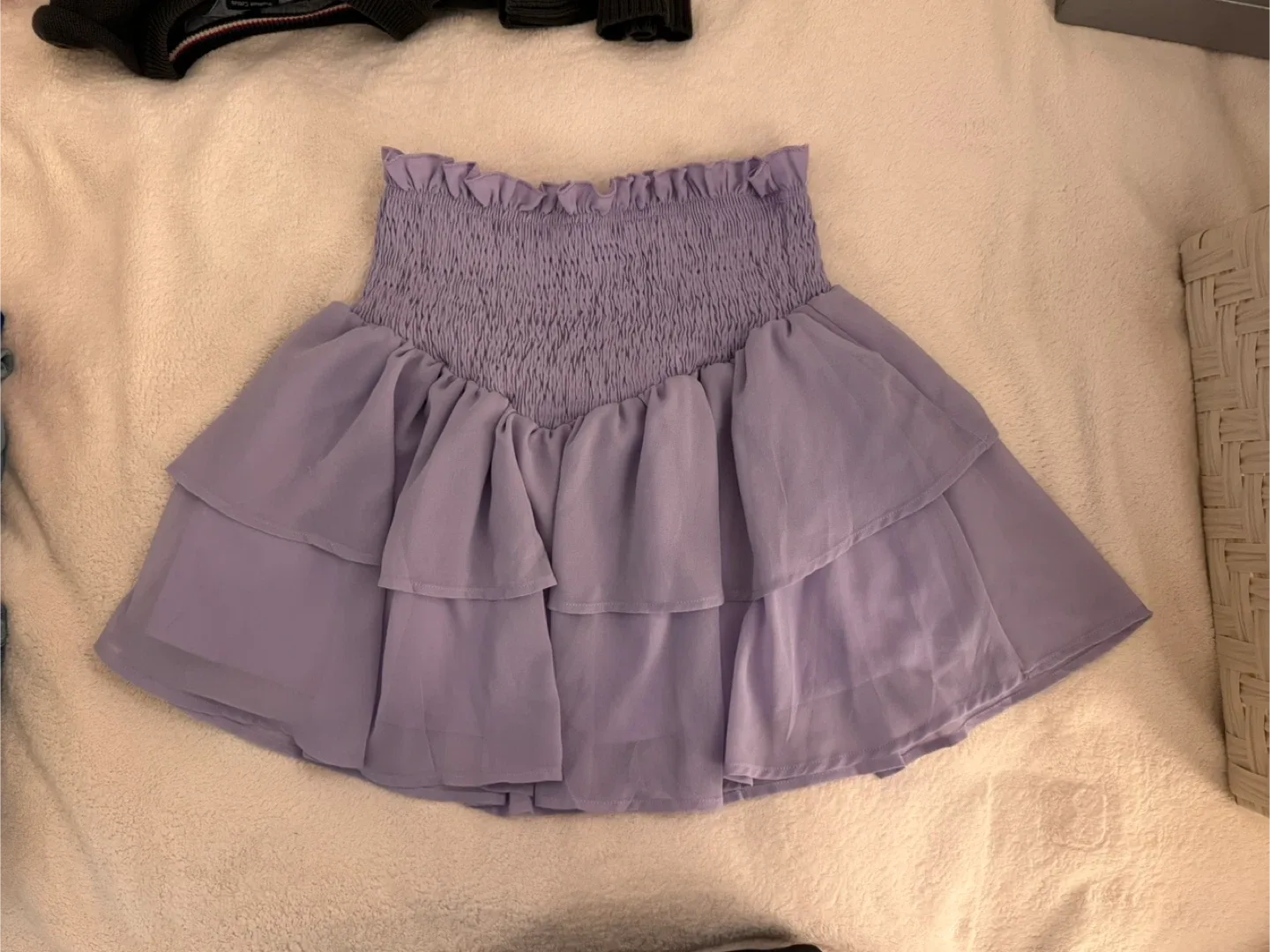 Shein Purple Ruffle Mini Skirt - Size M image indicator(2)