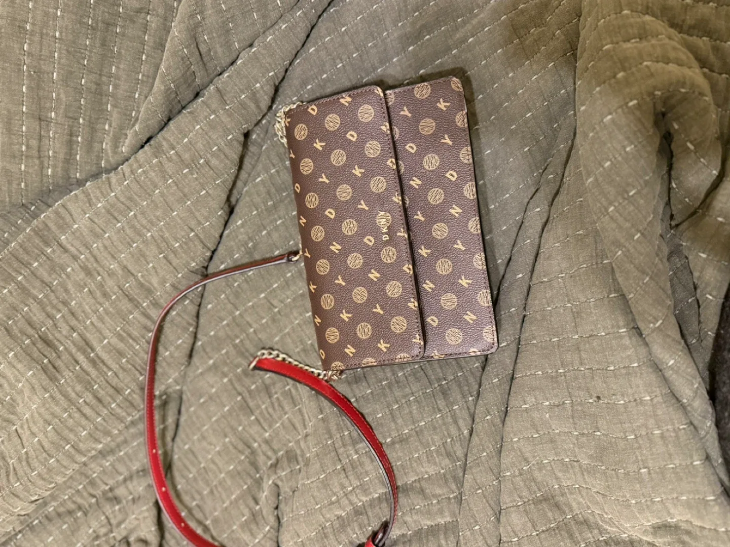 DKNY Brown & Red Crossbody Bag thumbnail