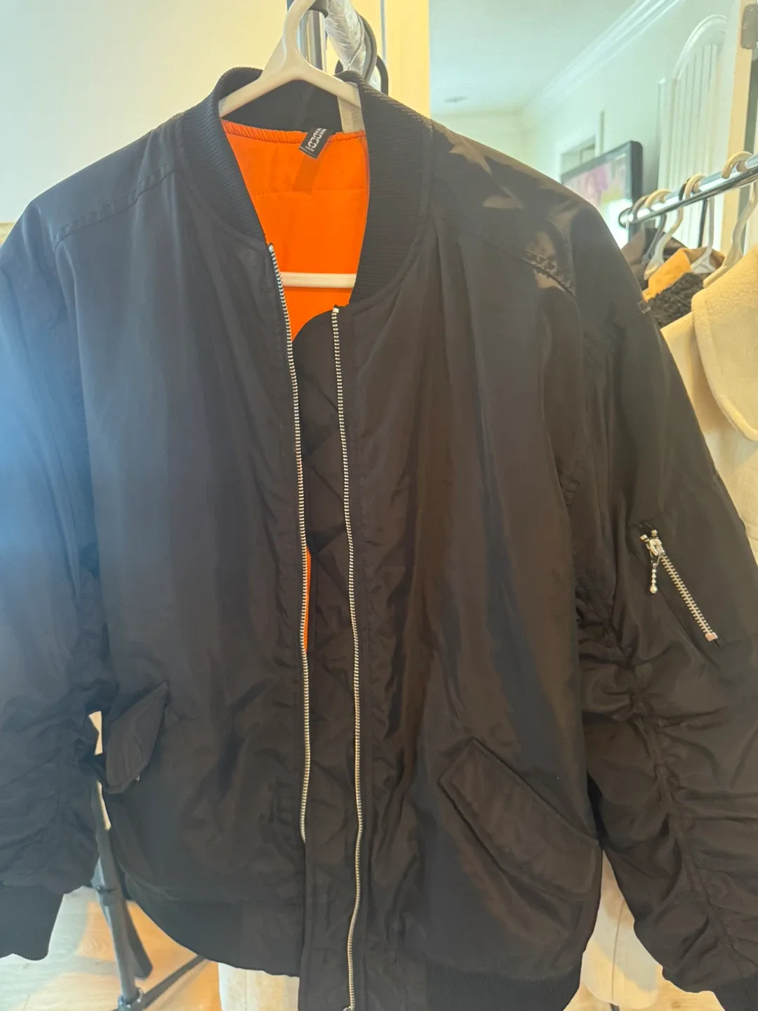 H&M Divided Black Bomber Jacket thumbnail