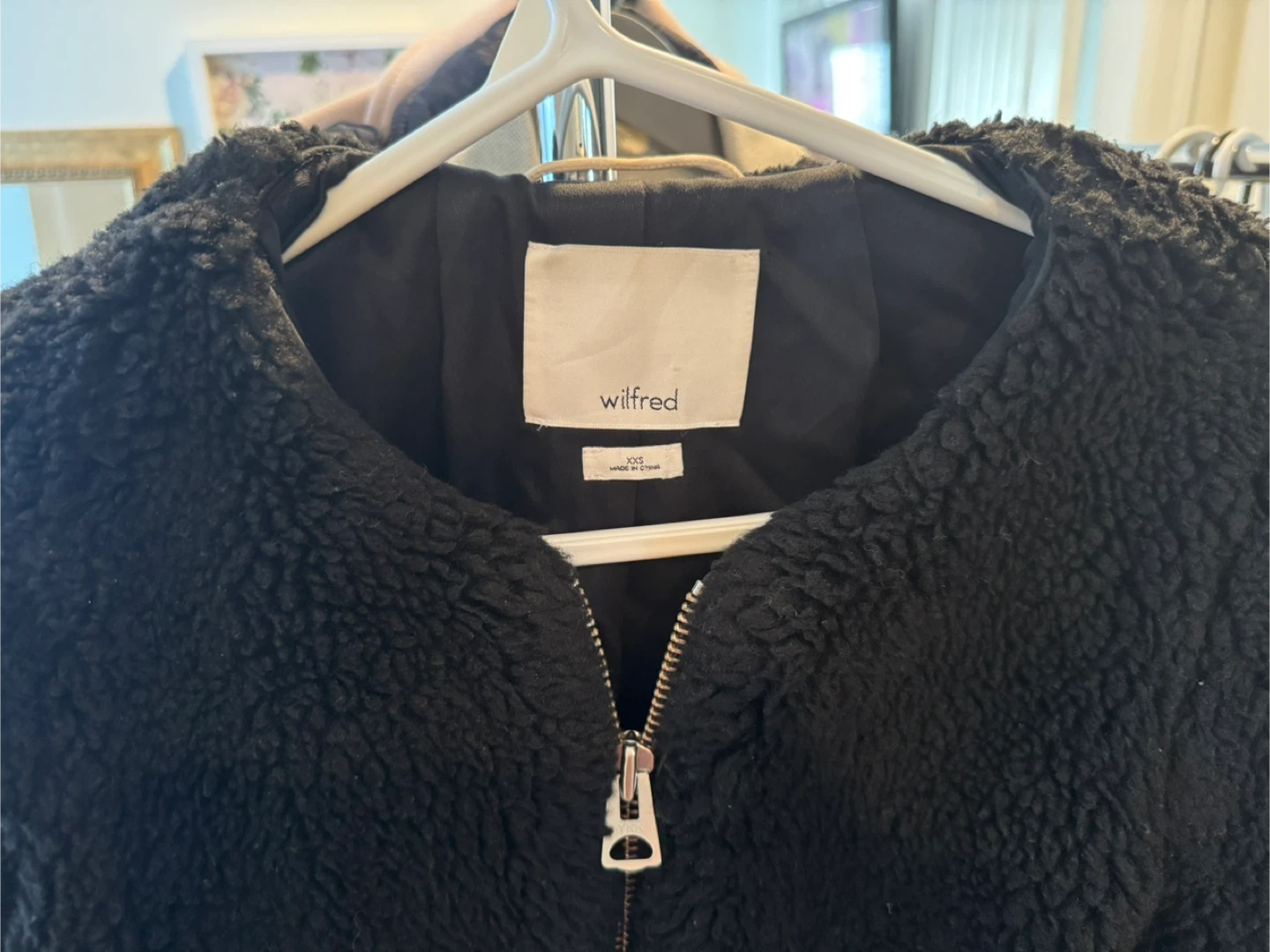 Wilfred Talula Black Fleece Jacket - Size XS